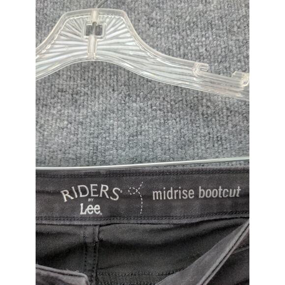 Womens Riders By Lee Midrise Bootcut Jeans Size 14L Black Cotton Blend - Picture 7 of 10